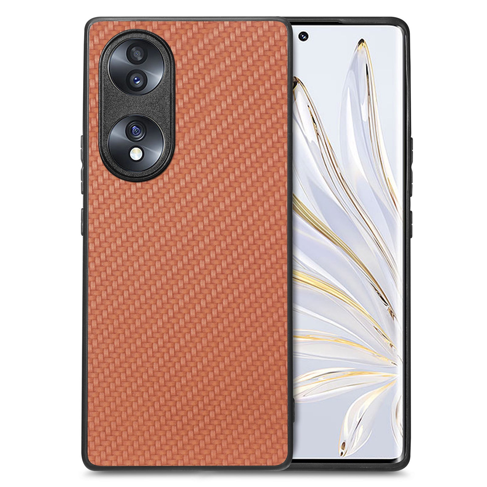 Anti-drop Phone Case For Honor 70 5G Carbon Fiber Texture Anti-scratch Mobile Phone Cover Anti-drop Phone Case For Honor 70 5G Carbon Fiber Texture Anti-scratch Mobile Phone Cover